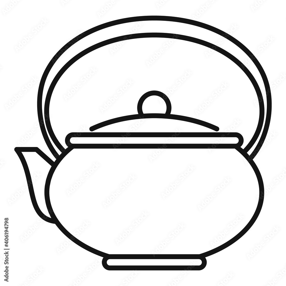 Coffee pot icon. Outline coffee pot vector icon for web design isolated on white background Coffee pot icon. Outline coffee pot vector icon for web design isolated on white background