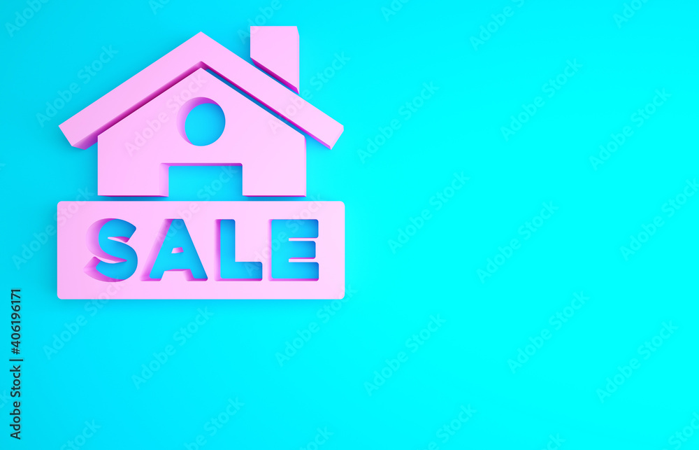 Pink Hanging sign with text Sale icon isolated on blue background. Signboard with text Sale. Minimalism concept. 3d illustration 3D render. Pink Hanging sign with text Sale icon isolated on blue background. Signboard with text Sale. Minimalism concept. 3d illustration 3D render.
