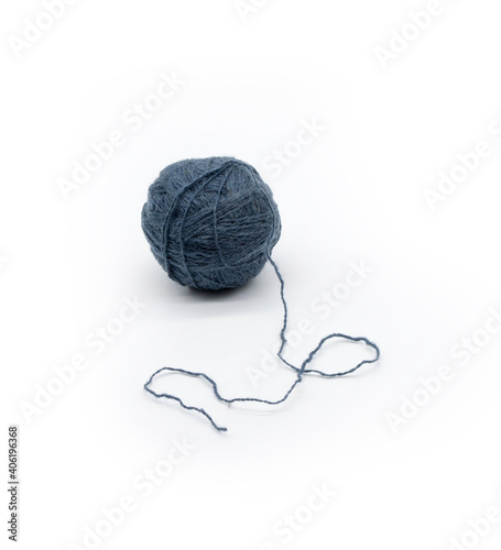 Ball of dark blue thread