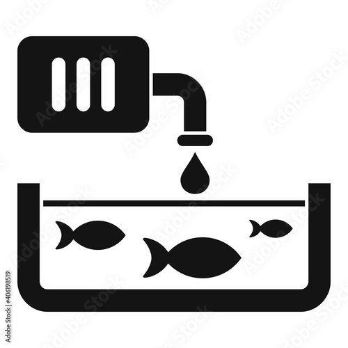 Domestic fish farm icon. Simple illustration of domestic fish farm vector icon for web design isolated on white background