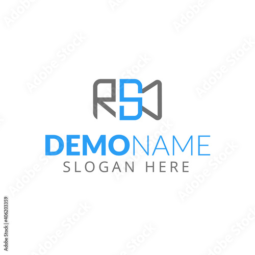 RS and camera logo design template. Letter RS Logo Alphabet Design Icon Vector Symbol