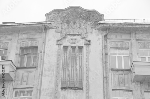 Fragment of the facade of an Art Nouveau residential building