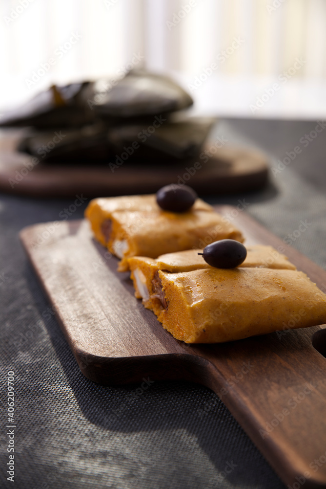 Foto de Typical dish of Peru known by the name of tamales, made with