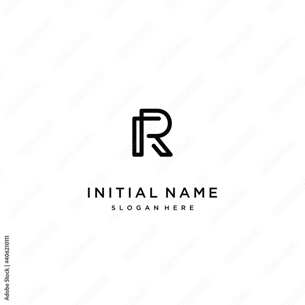 Initial letter logo R monogram