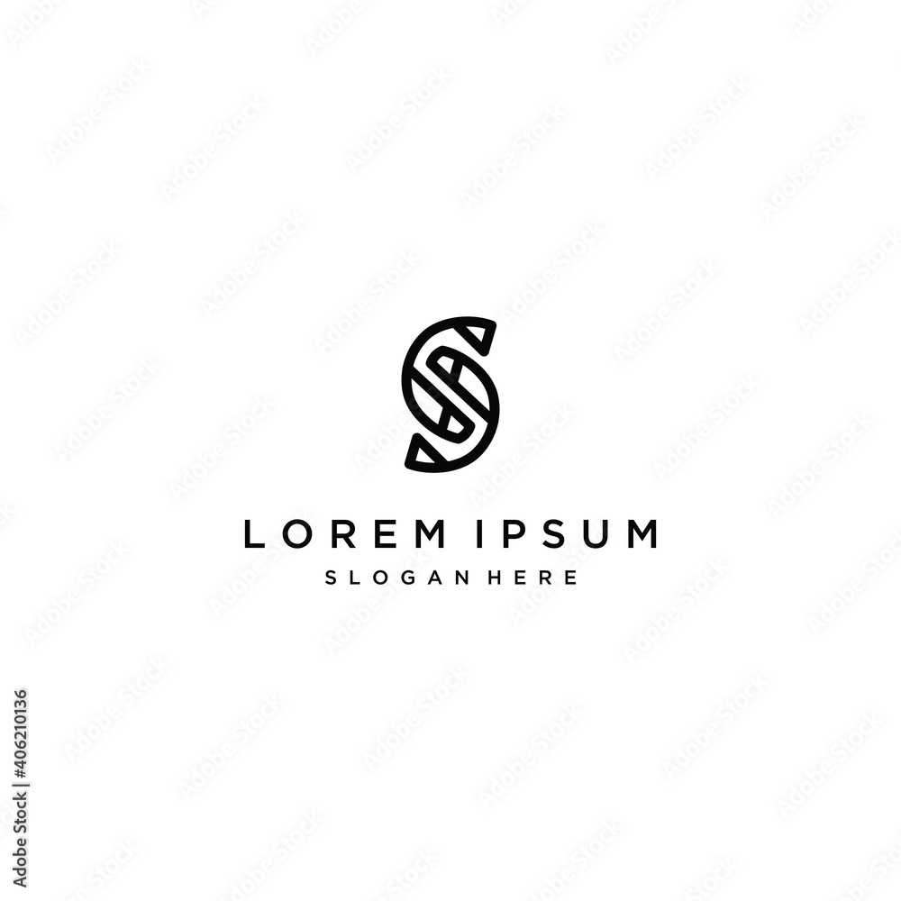S Letter Icon Design Vector Illustration. S Letter Icon Design Vector Illustration.
