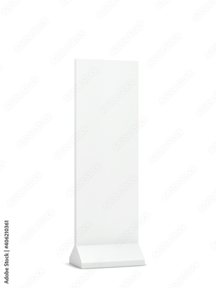 Blank display stand for advertising mockup