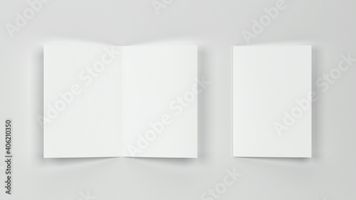 Blank booklet or brochure a4 bifolded mockup
