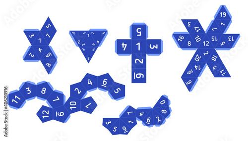 Paper Unwrap Templates of Dice for Boardgames