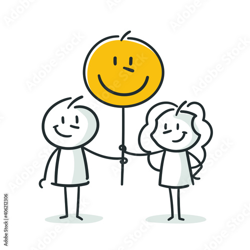 stick figures: smiley, smile, smiling (no. 45)	