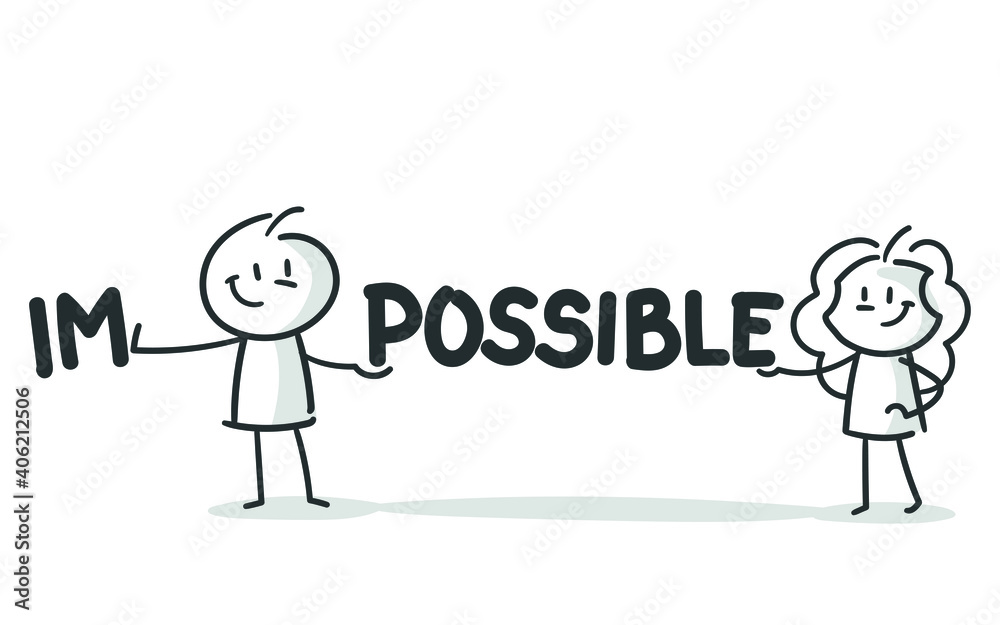 stick figures: impossible, possible (no. 47) stick figures: impossible, possible (no. 47)