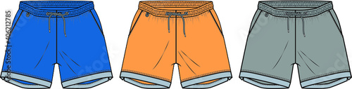 Vector shorts design for teenagers.