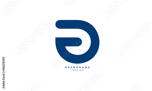Alphabet letters Initials Monogram logo ED, DE, E and D