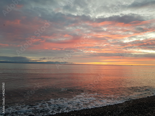 sunset on the beach