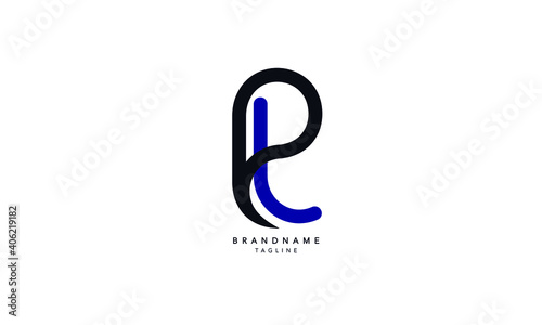 Alphabet letters Initials Monogram logo PL, LP, P and L