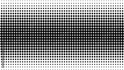 Vertical gradient of black and white dots. Halftone texture. Vector illustration. Monochrome dots background.