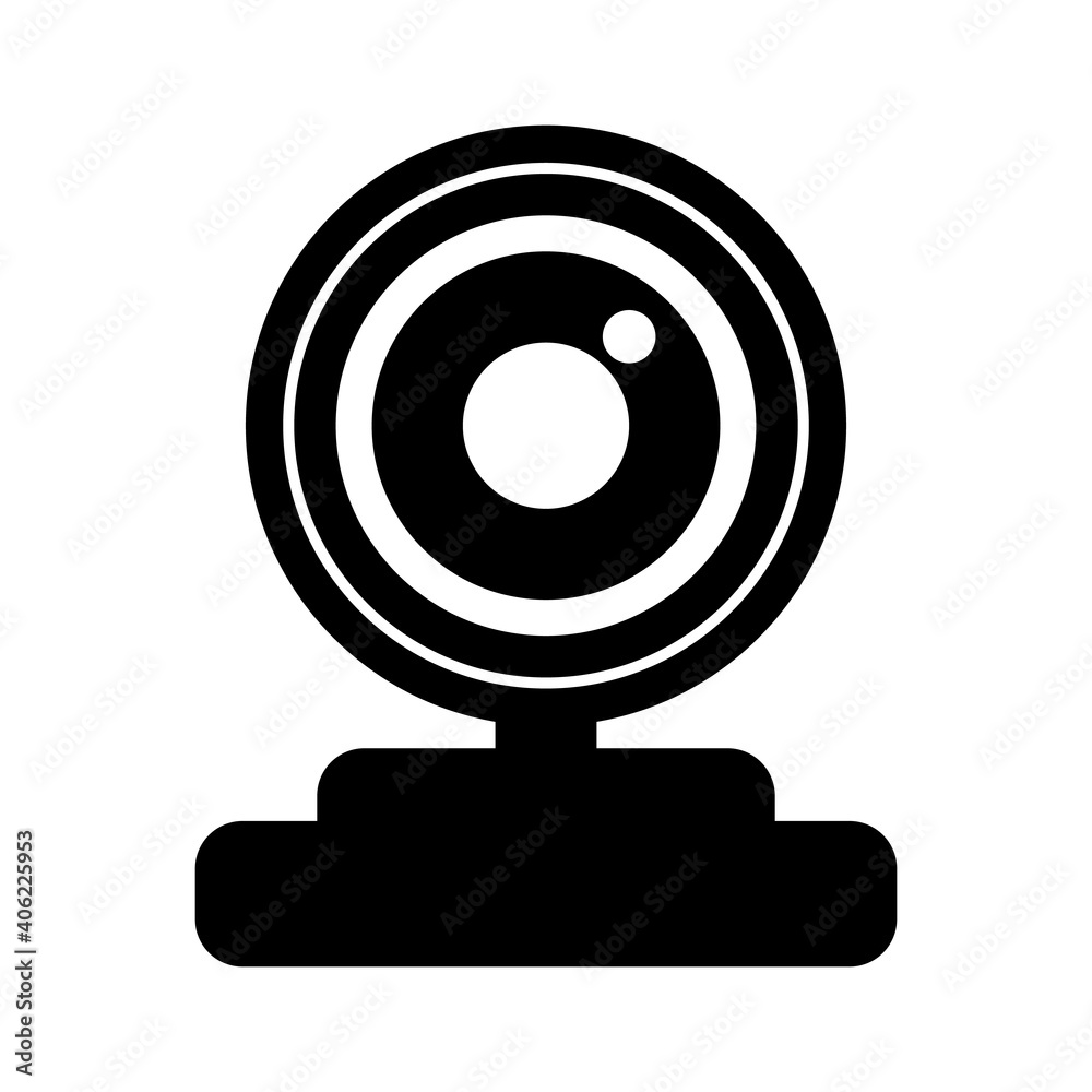 Vector webcam icon isolated on a white background. Vector webcam icon isolated on a white background.