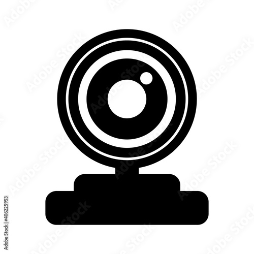Vector webcam icon isolated on a white background.