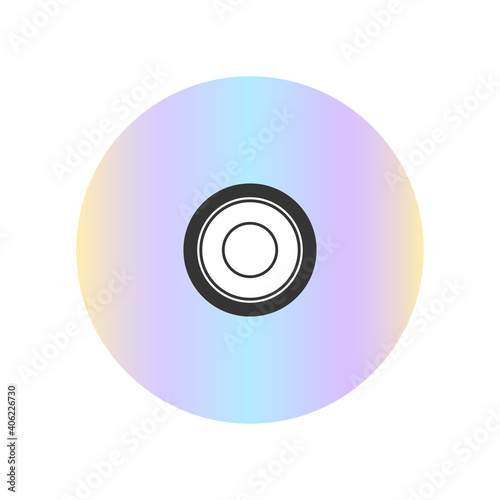 Vector CD icon. The CD icon is isolated on a white background.