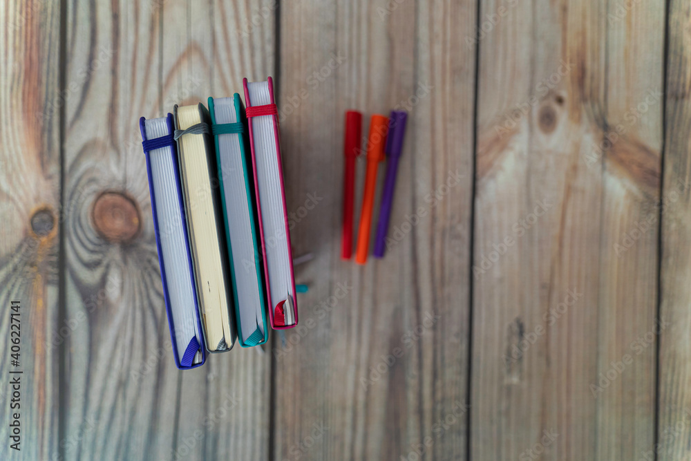 Set of Journal notebooks diaries with pens for writing Set of Journal notebooks diaries with pens for writing