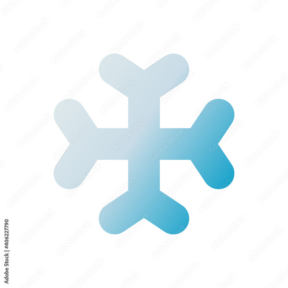 Obraz premium Snowflake icon. Snowflake vector icon isolated on white background in flat style. Vector illustration.