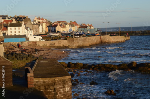 Overlooking St Monans Harbour and Town, East Neuk of Fife, Scotland photo