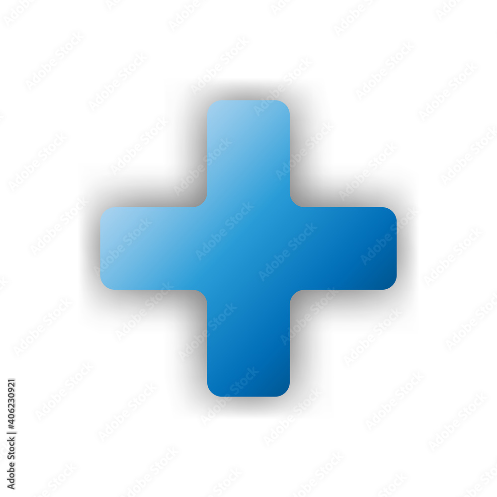 Medical cross icon. Blue medical cross icon in flat style. Medical cross icon isolated on white background. Vector illustration. Simple icon. Medical cross icon. Blue medical cross icon in flat style. Medical cross icon isolated on white background. Vector illustration. Simple icon.