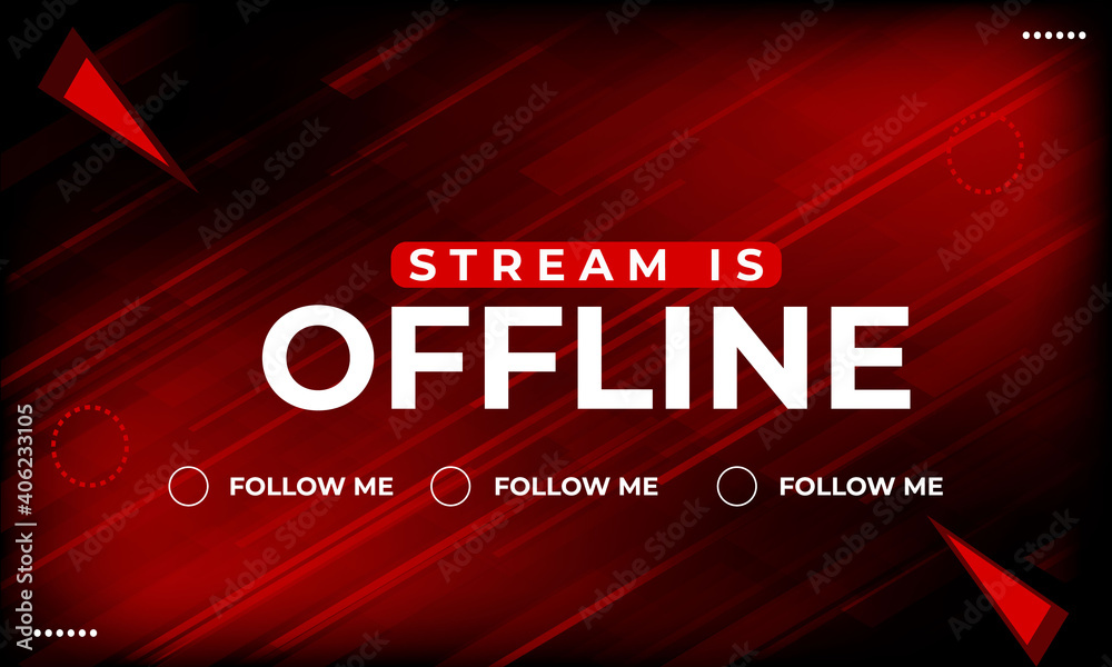 Offline Twitch Banner Background 16:9 For Offline Red Background With ...