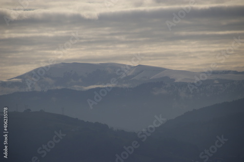 Mountains of the Basque Country in winter