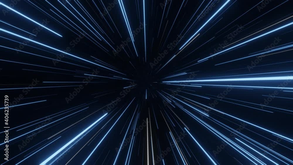 Slowly flying through space then entering hyperspace and slowing down. Colorful speed of light seamless loop animation. Slowly flying through space then entering hyperspace and slowing down. Colorful speed of light seamless loop animation.