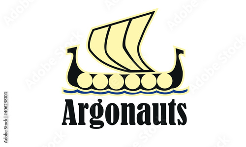 Ancient ship Argo with the Argonauts photo