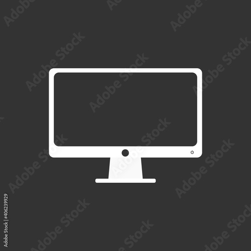 Computer monitor icon. Vector illustration.