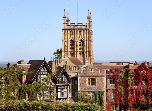 Malvern Priory in Great Malvern, Worcestershire, UK	