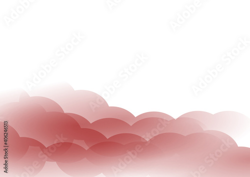 pink background with clouds and copy space for text