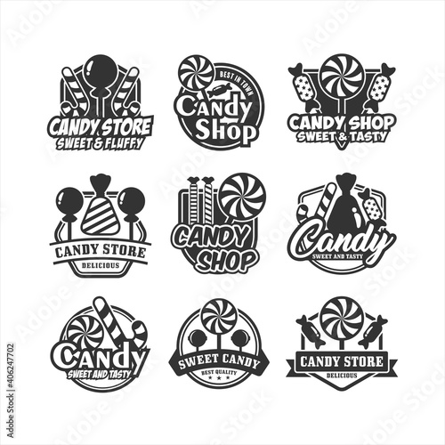 Candy Shop design premium  logo collection