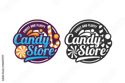 Candy Store vector design logo