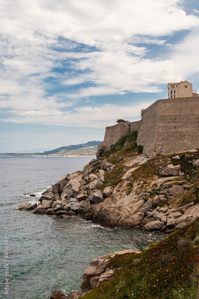 City of Calvi on Corse and the citadel of the city