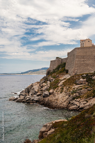 City of Calvi on Corse and the citadel of the city