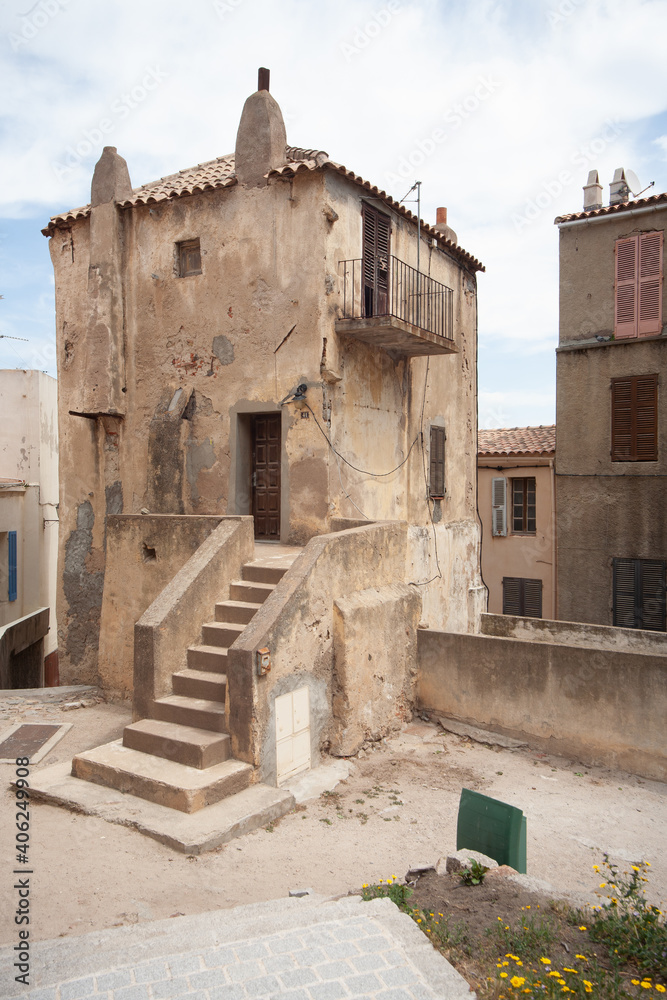 City of Calvi on Corse and the citadel of the city