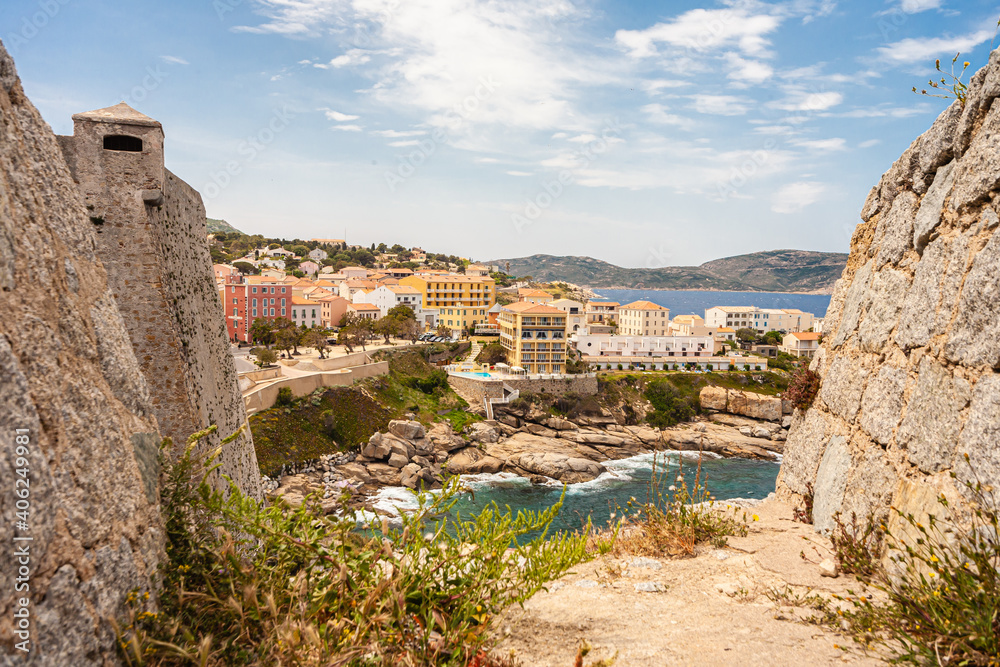 City of Calvi on Corse and the citadel of the city