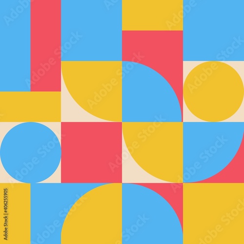 Geometry minimalist artwork poster with simple shape. Abstract vector pattern design in Scandinavian style . Suitable for for web banner, business presentation, branding package, fabric print,etc