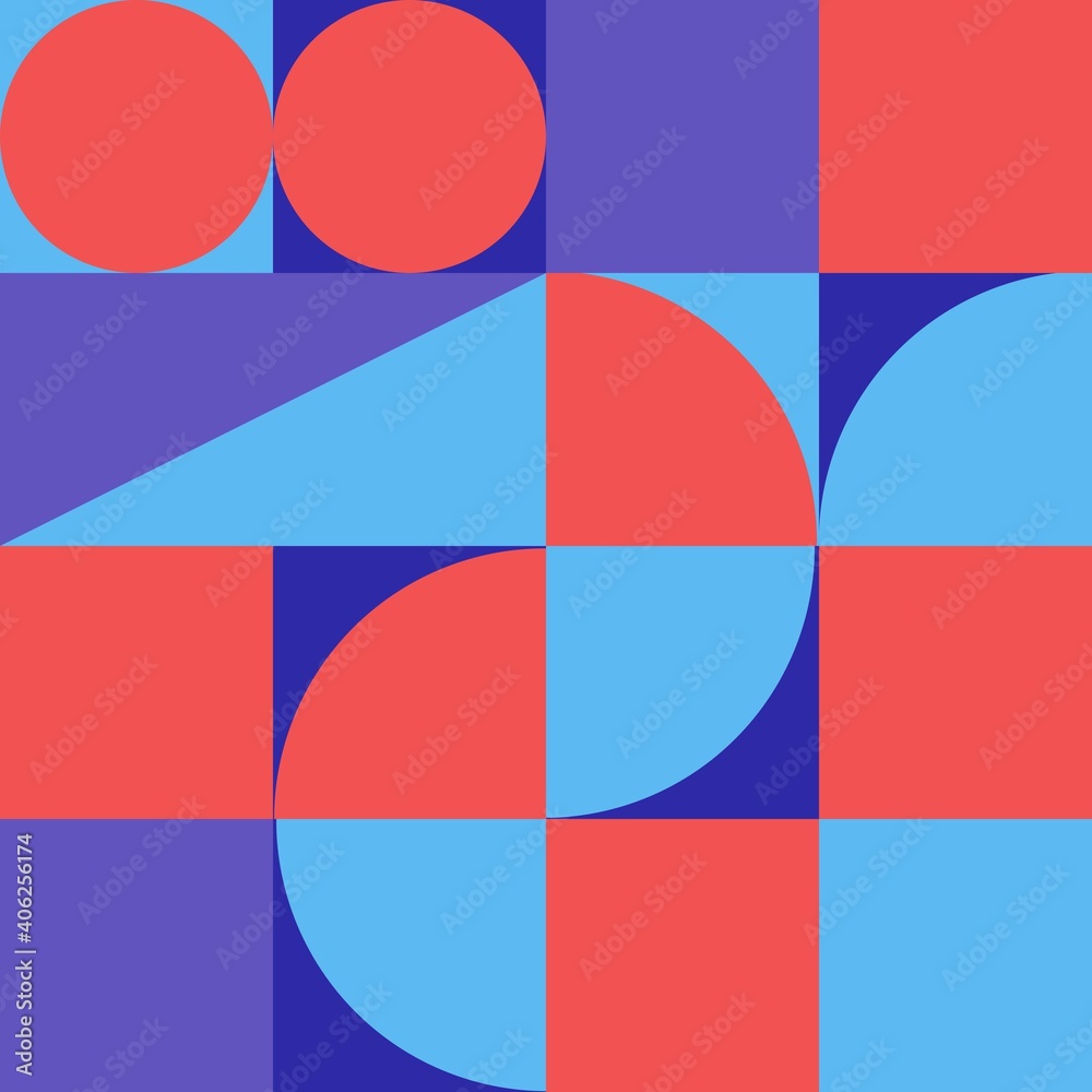 Geometry minimalist artwork poster with simple shape. Abstract vector pattern design in Scandinavian style  . Suitable for for web banner, business presentation, branding package, fabric print,etc