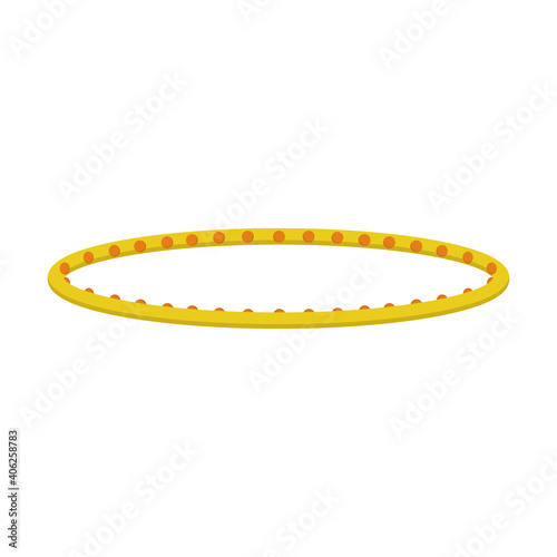 Vector hula hoop illustration. Sports equipment. Isolated on a white background.