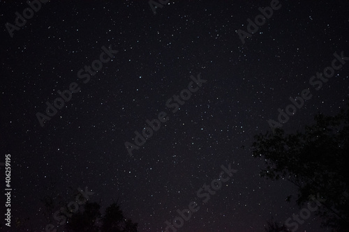 night full of bright stars. star trails picture