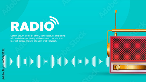 Radio banner with live music