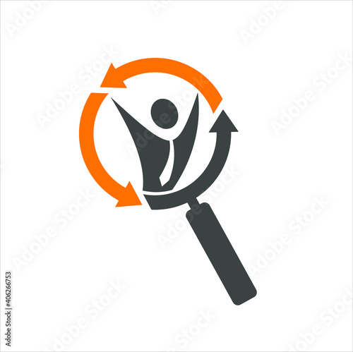 looking for talent icon, looking for job, looking job interview.