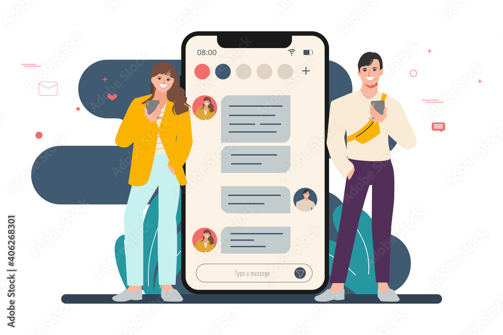 Social media concept to chatting message on a smartphone. Social media concept to chatting message on a smartphone.