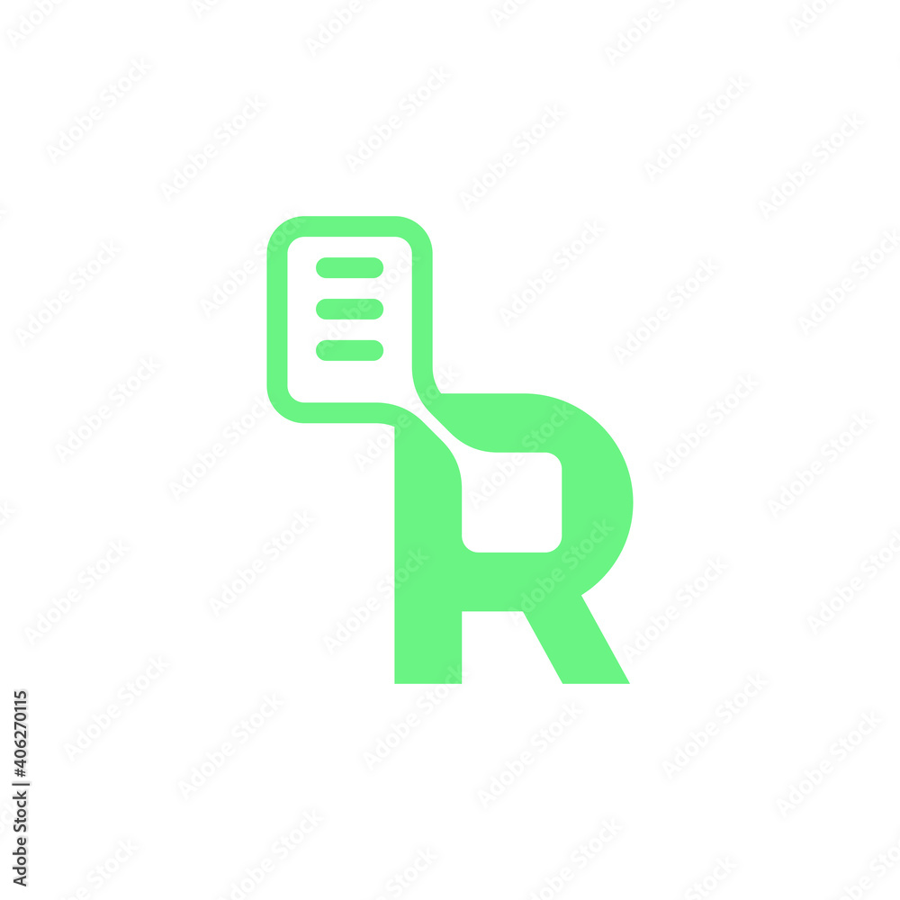 R List Letter Business Logo Design Graphic Concept R List Letter Business Logo Design Graphic Concept