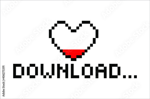 pixel art heart download process