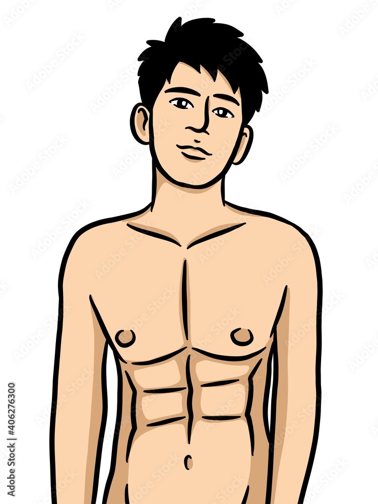 cartoon cute man on white background cartoon cute man on white background