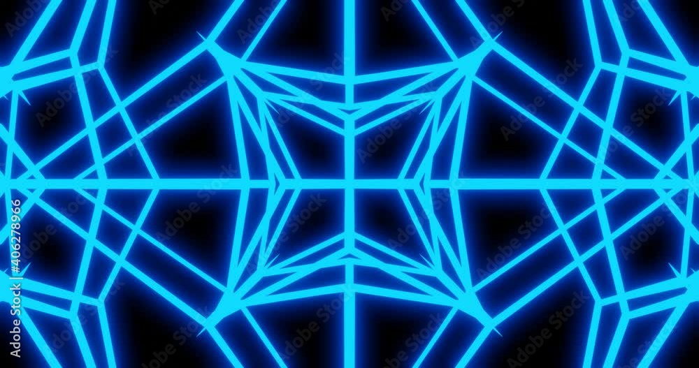 3d render with decorative ornament of blue neon lines 3d render with decorative ornament of blue neon lines